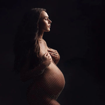 MQTIME  -  Sexy Elegant Transparent Maternity Photography Dresses Bodysuit Pregnancy Dress Pregnant Photographer Shoot Prop Accessories